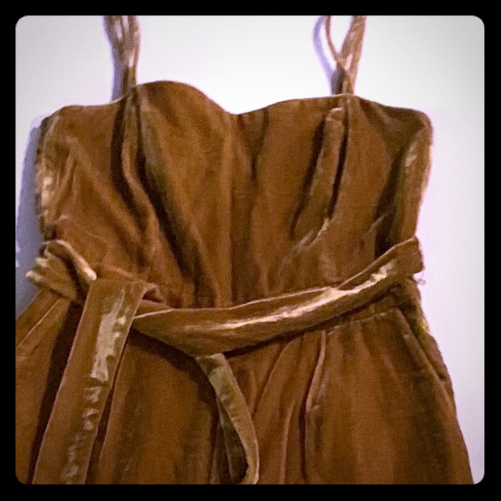 JCREW, Size 2, Crushed Gold Velvet Romper
